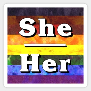 She-Her Pronouns: Inclusive Sticker